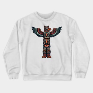 Totem Pole Spirit – Indigenous Art Canada Crewneck Sweatshirt